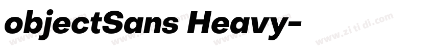 objectSans Heavy字体转换